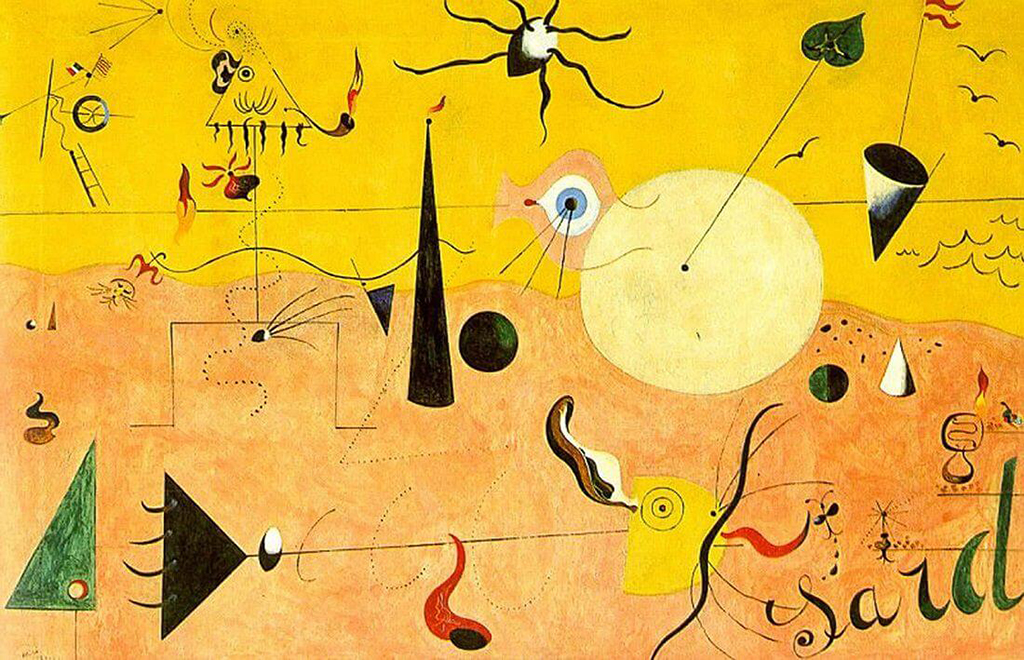 The Hunter (Catalan Landscape) in Detail Joan Miro